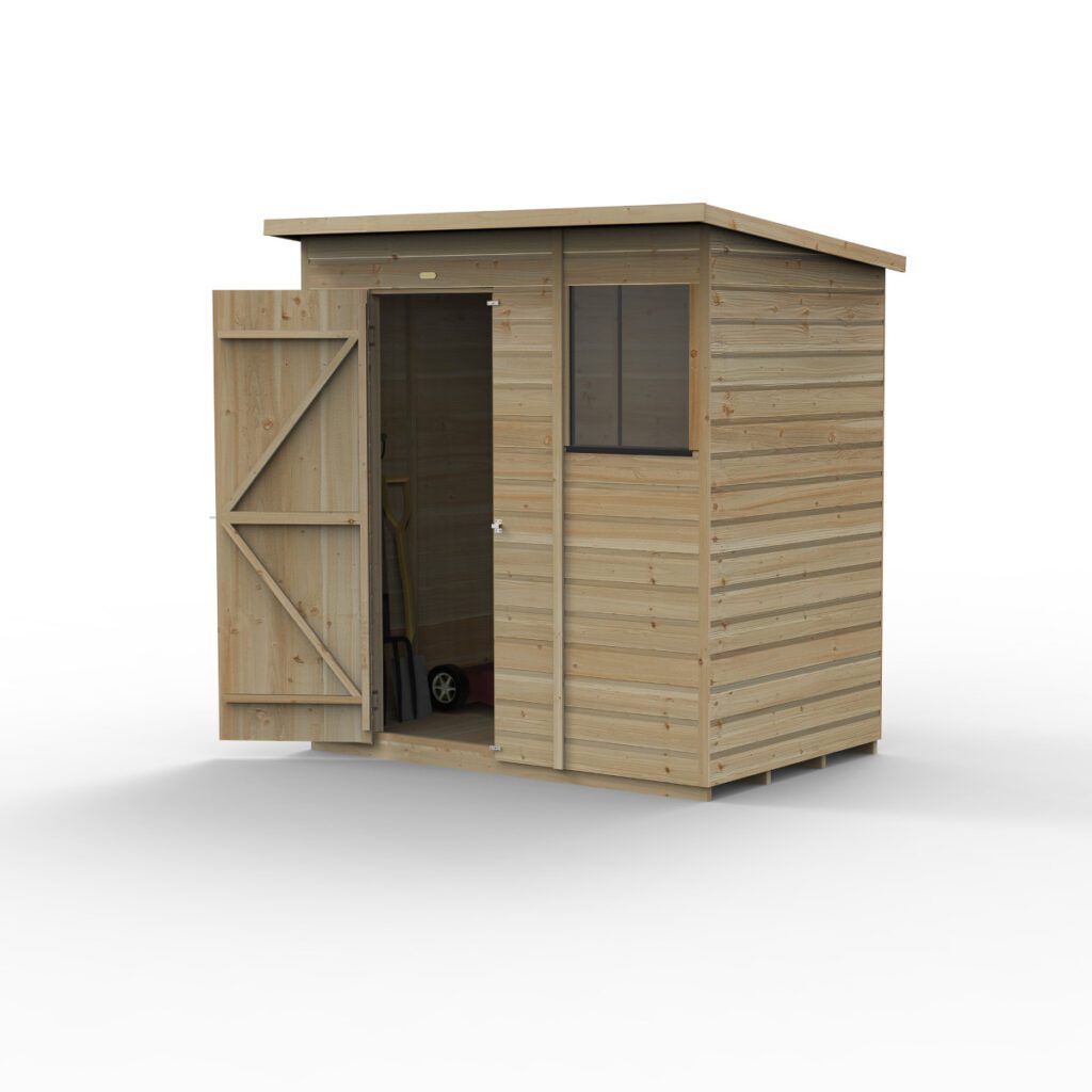 Beckwood 6×4 Pent Shed – 1 Window – with Installation 5013053197585 2